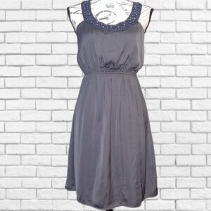 Francesca's Collections Gray Halter Midi Dress